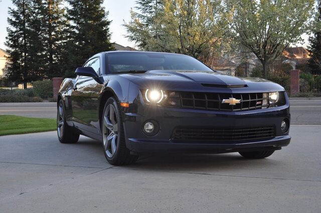 Camaro SS with headlights on