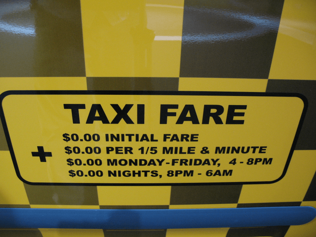 2011 Ford Transit Connect Taxi fare