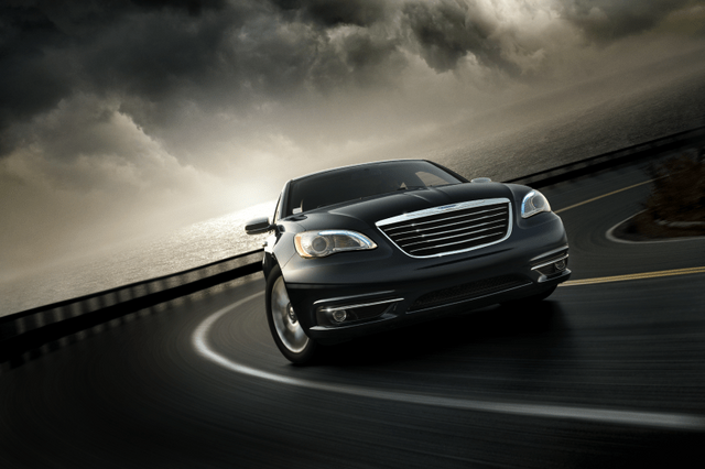 Chrysler 200 on road storm