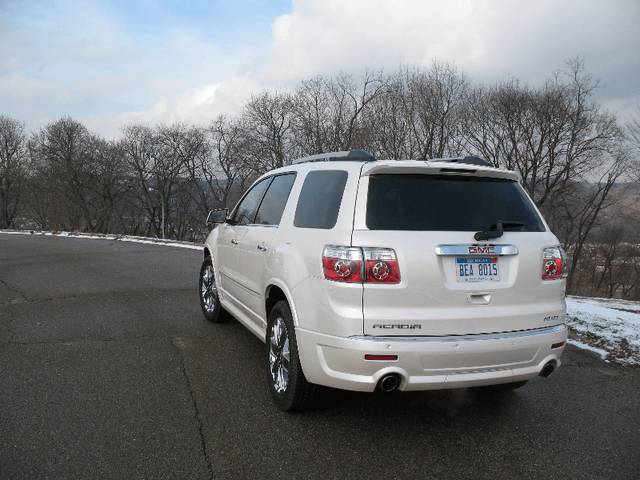 2011 GMC Acadia Denali — Rear Three-Quarter View