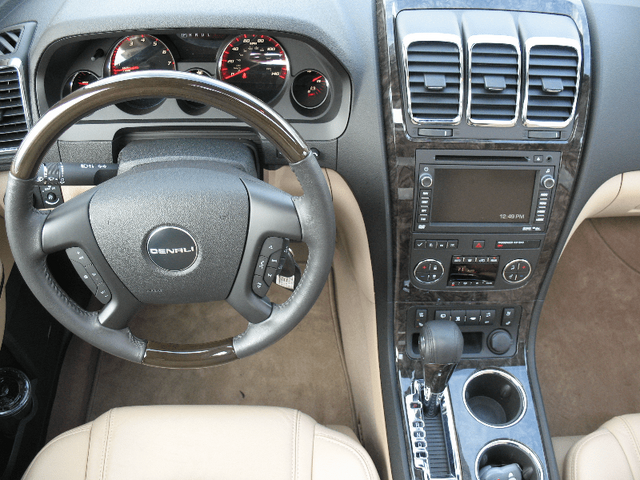 2011 GMC Acadia Denali Interior — Driver Side Dashboard and Steering Wheel