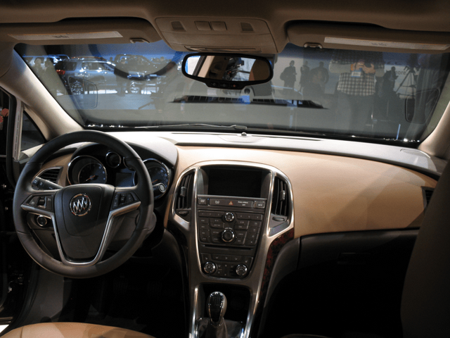 2012 Buick Verano Interior, Full Dashboard View with Tan Leather