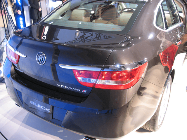 2012 Buick Verano Rear View, Taillights and Trunk Badging