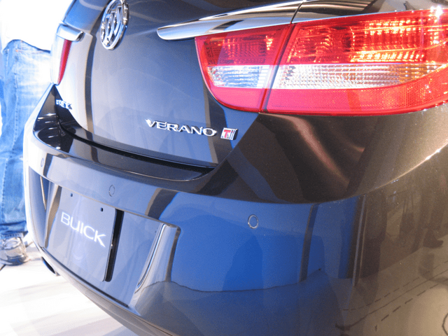 2012 Buick Verano Rear Detail, Nameplate and Taillights (Dark Blue)