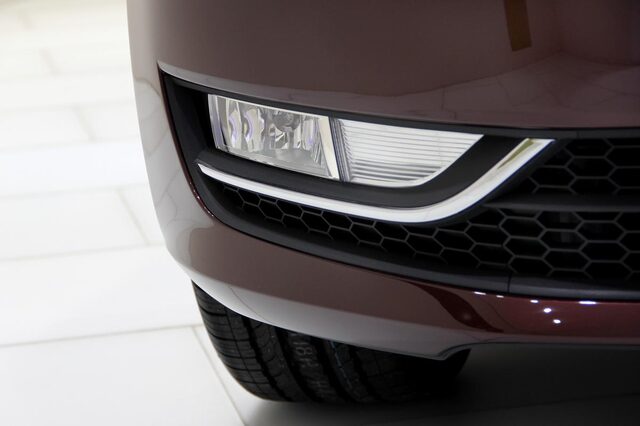 2012 Volkswagen Passat TDI front bumper fog light and lower grille detail