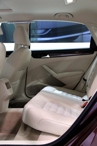 2012 Volkswagen Passat rear seat interior view cream leather