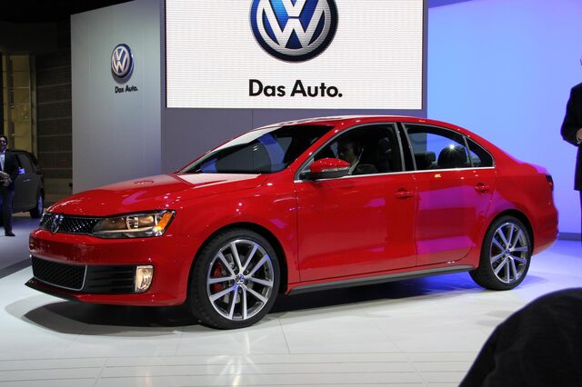 2012 Volkswagen Jetta GLI — Front Three-Quarter View at VW Auto Show Display