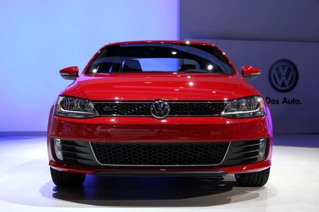 2012 Volkswagen Jetta GLI — Front View with Das Auto Backdrop