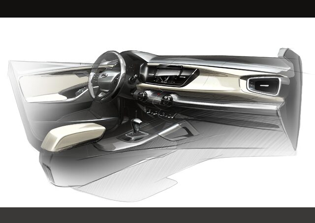 Next-generation Kia Rio interior design sketch
