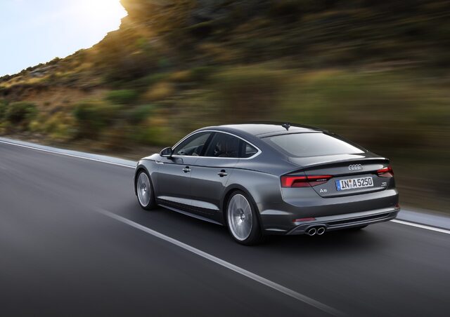 2017 Audi A5 Sportback [rear three-quarter driving]