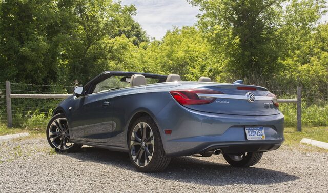 2016 Buick Cascada Premium rear three-quarter view