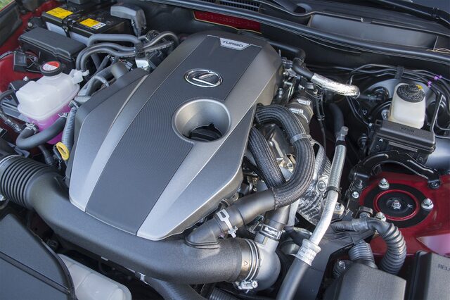2016 Lexus IS 200t, Turbo Engine Cover Detail