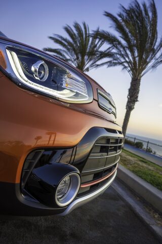 2017 Kia Soul Exclaim Headlight and Front Fascia Detail