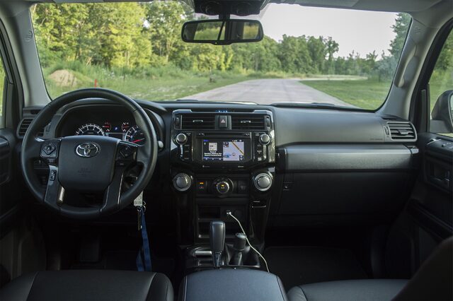 2016 Toyota 4Runner Trail Premium Interior with Navigation and 4WD Controls