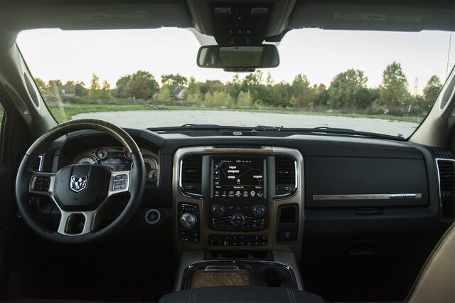 2016 Ram 1500 Laramie Longhorn Interior with Uconnect Touchscreen