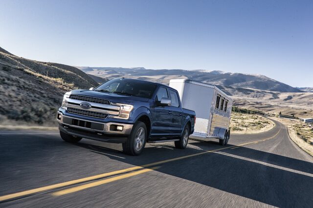 2018 Ford F-150 Lariat Towing Horse Trailer