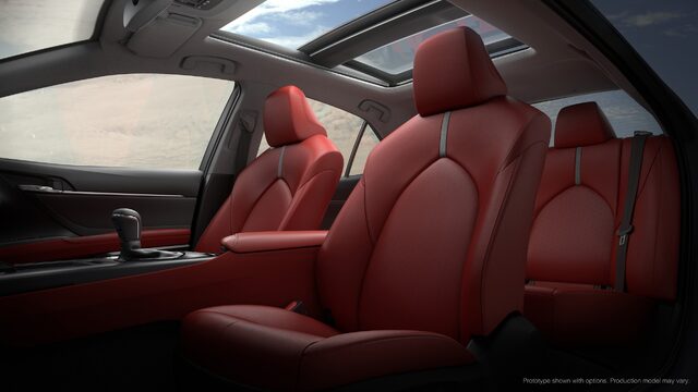 2018 Toyota Camry XSE Red Leather Interior Seating