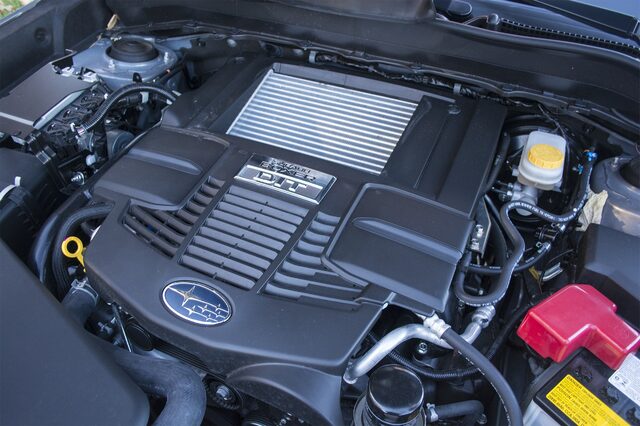 2017 Subaru Forester 2.0XT Touring 2.0L DIT Boxer Engine Closeup with Top-Mounted Intercooler