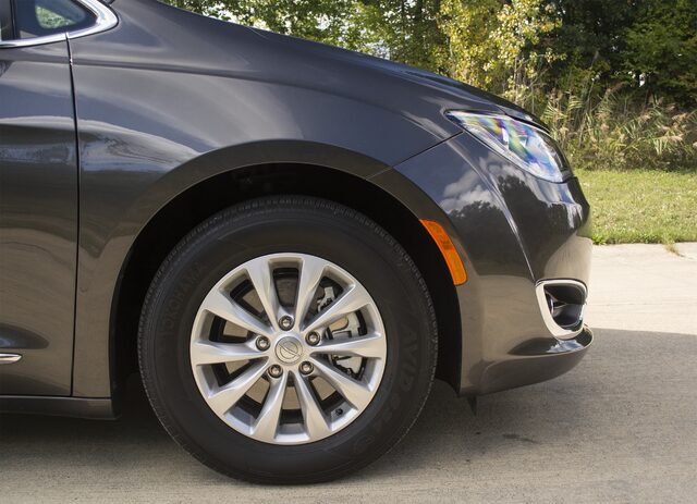 2017 Chrysler Pacifica Touring L — Front Wheel Detail, 17-Inch Alloy Wheel, Granite Crystal