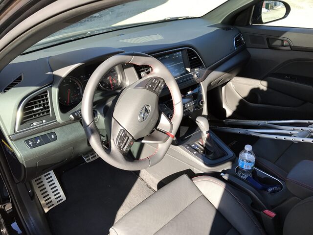 2017 Hyundai Elantra Sport Interior with Sport Steering Wheel and Manual Transmission