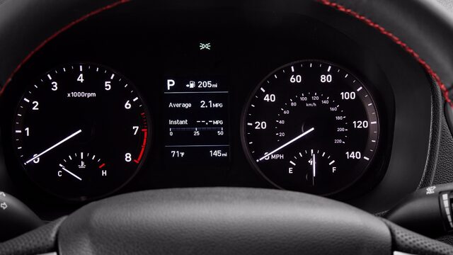 2018 Hyundai Accent Limited, Instrument Cluster Closeup