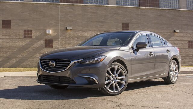 2017 Mazda6 Grand Touring Front Three-Quarter View Against Brick Wall