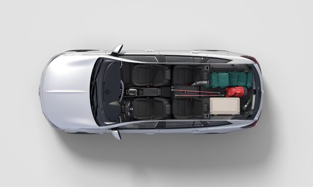 2018 Buick Regal TourX overhead cutaway showing cargo capacity diagram
