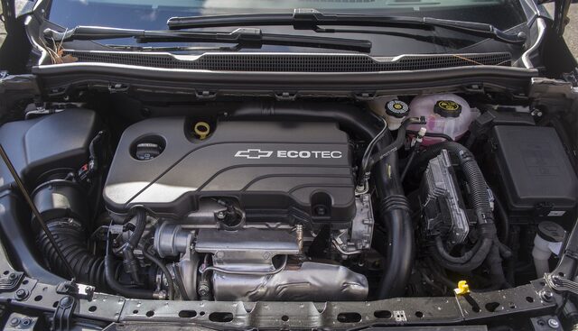 2017 Chevrolet Cruze Premier Ecotec Engine Bay with Open Hood