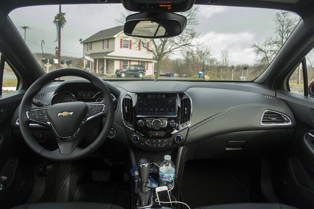 2017 Chevrolet Cruze Premier Full Dashboard View with MyLink Touchscreen and Center Console