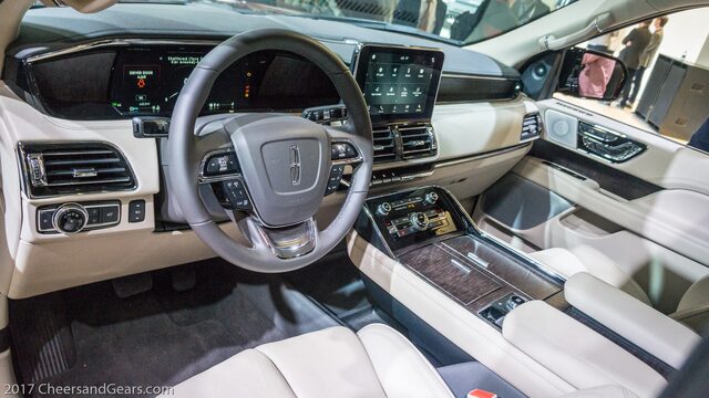 2018 Lincoln Navigator Cockpit and Steering Wheel Interior View