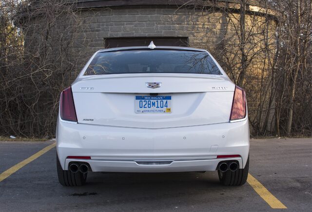 2017 Cadillac CT6 Platinum 3.0TT Rear View with Quad Exhaust