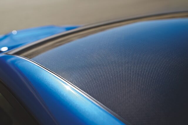 2018 Subaru WRX STI RA carbon fiber roof panel detail