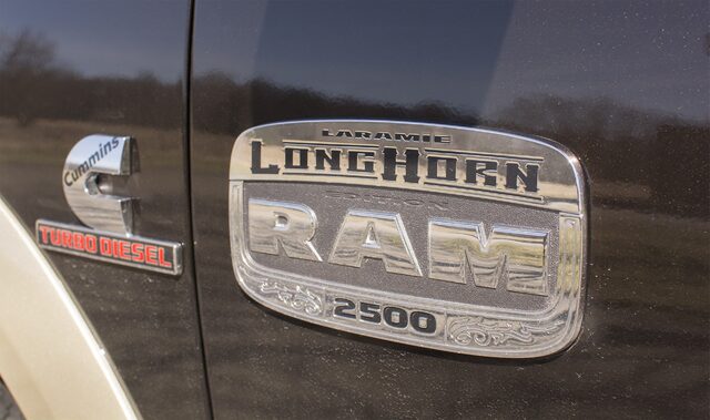2017 Ram 2500 Laramie Longhorn Badge and Cummins Turbo Diesel Badge