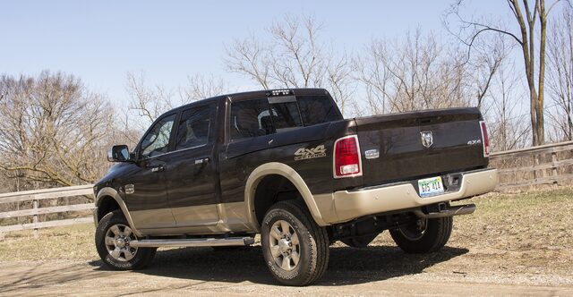 2017 Ram 2500 Laramie Longhorn Rear Three-Quarter View