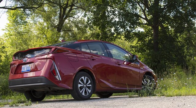 2017 Toyota Prius Prime Plus three-quarter rear view