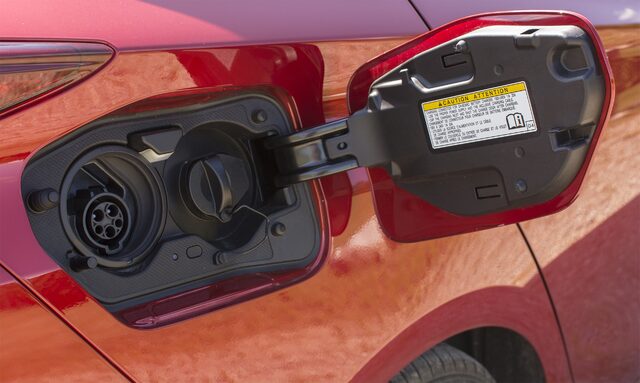 2017 Toyota Prius Prime Plus charging port door open