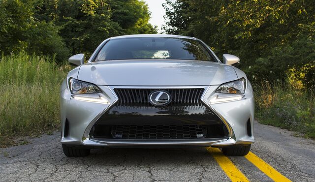 2017 Lexus RC 200t Straight Front View on Country Road