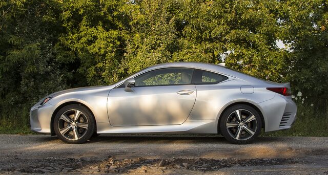 2017 Lexus RC 200t Driver Side Profile View in Silver