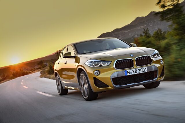 2018 BMW X2 M Sport front three-quarter sunset
