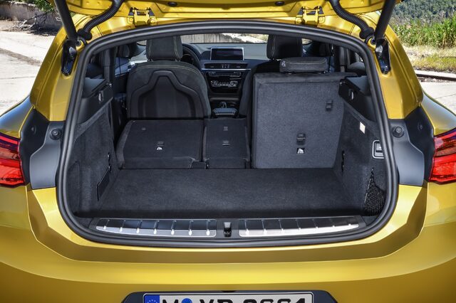 2018 BMW X2 M Sport cargo area with seats folded