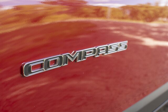 2017 Jeep Compass Limited nameplate badge closeup