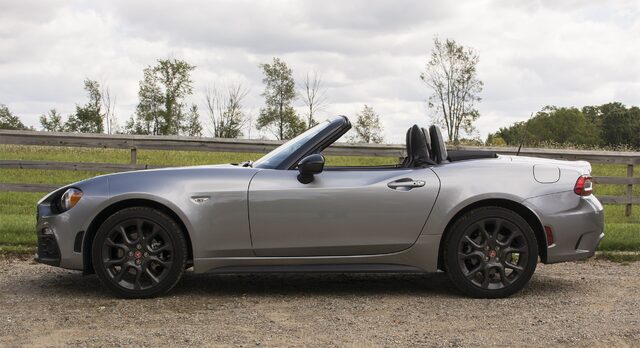 2017 Fiat 124 Spider Abarth driver-side profile top down