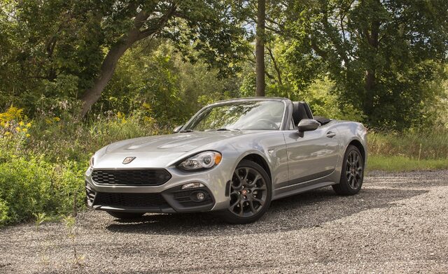 2017 Fiat 124 Spider Abarth front three-quarter view