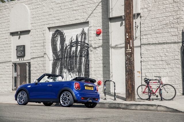 2019 Mini Cooper S Convertible rear urban street