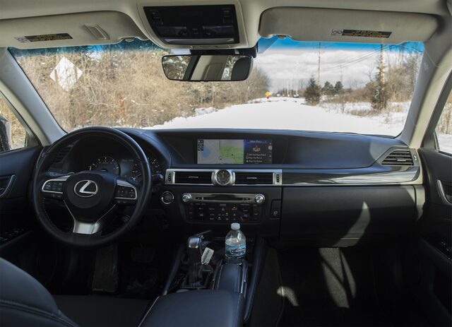 2017 Lexus GS 200t Interior with Navigation Display and Wood Trim