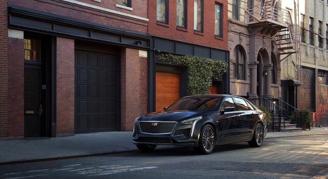 2019 Cadillac CT6 V-Sport — Front Three-Quarter View on City Street