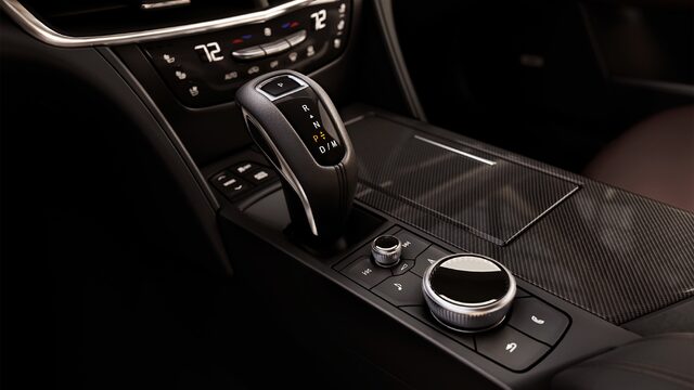 2019 Cadillac CT6 V-Sport — Center Console with Gear Selector and CUE Controller