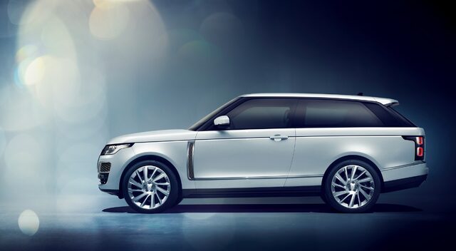2019 Land Rover Range Rover SV Coupe — White, Side Profile Showing Two-Door Coupe Silhouette