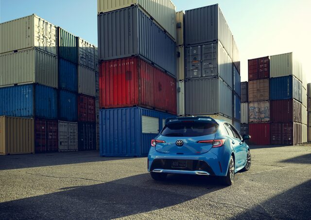 2019 Toyota Corolla Hatchback SE Exterior Rear View Industrial Setting