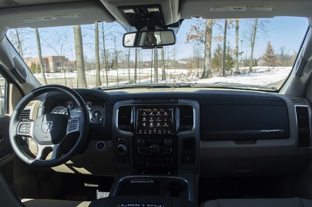 2018 Ram 1500 Limited Interior with Uconnect Touchscreen and Limited Console